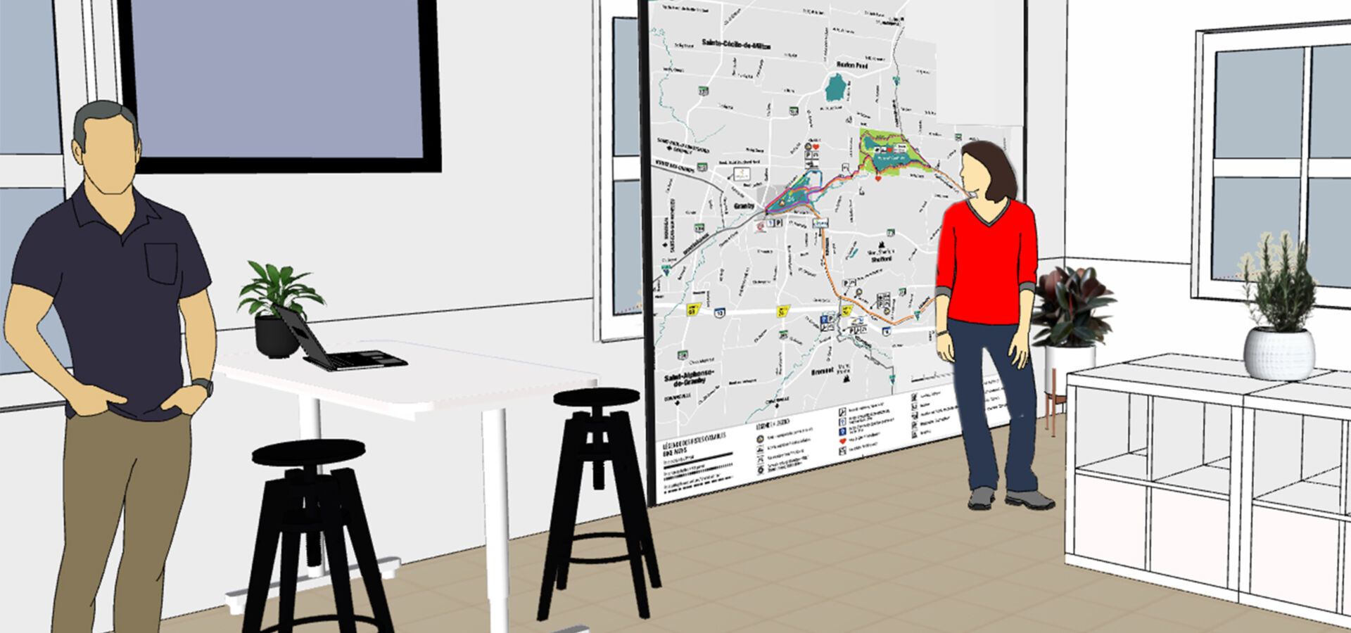 Mobilier et aménagement Bureau touristique de Granby