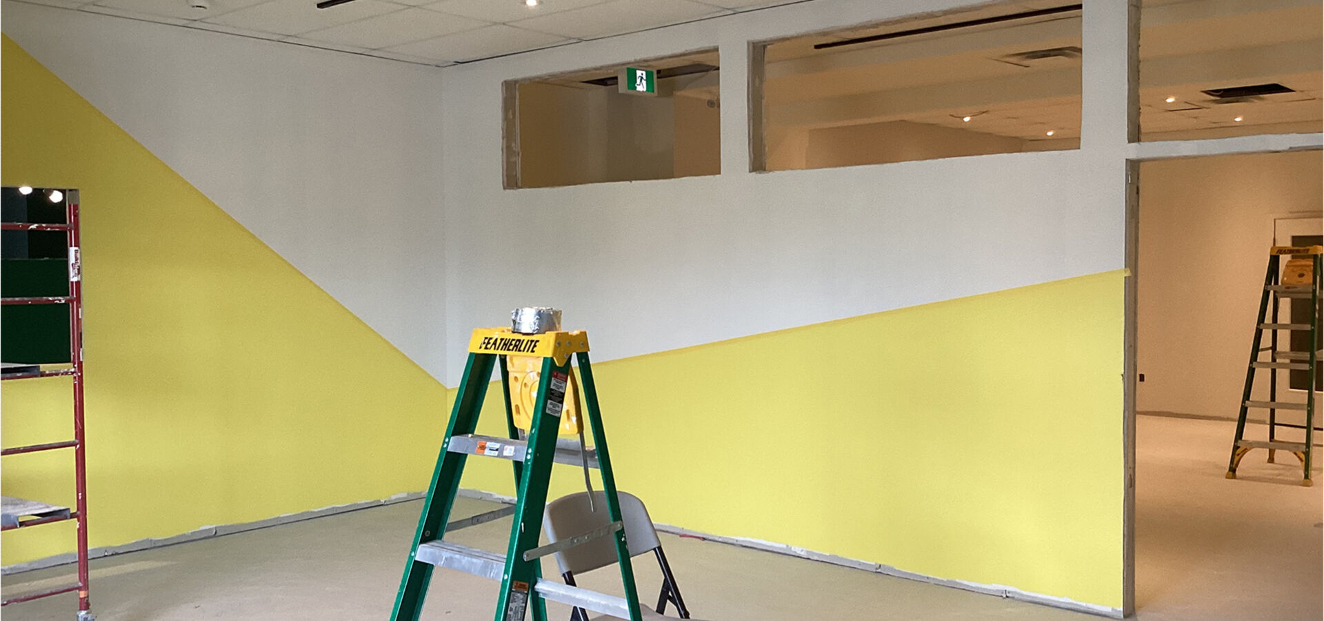 Aménagement et peinture des murs, Centre Communautaire de Bromont