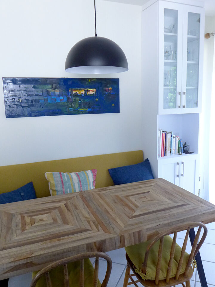 Détail du dosseret carrelé cuisine Audrée